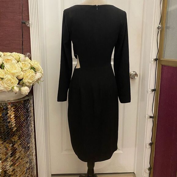 Halston Heritage chain trim cut out dress, size 4 - Picture 6 of 12